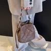 Raute Kette Damen Tasche neu schlichte Textur tragbare Bucket Bag Nische vielseitige Schulter Umhängetasche