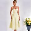 European American Women's Spring/Summer 2026 Sexy Spaghetti Strap Open-Back Slimming Dress