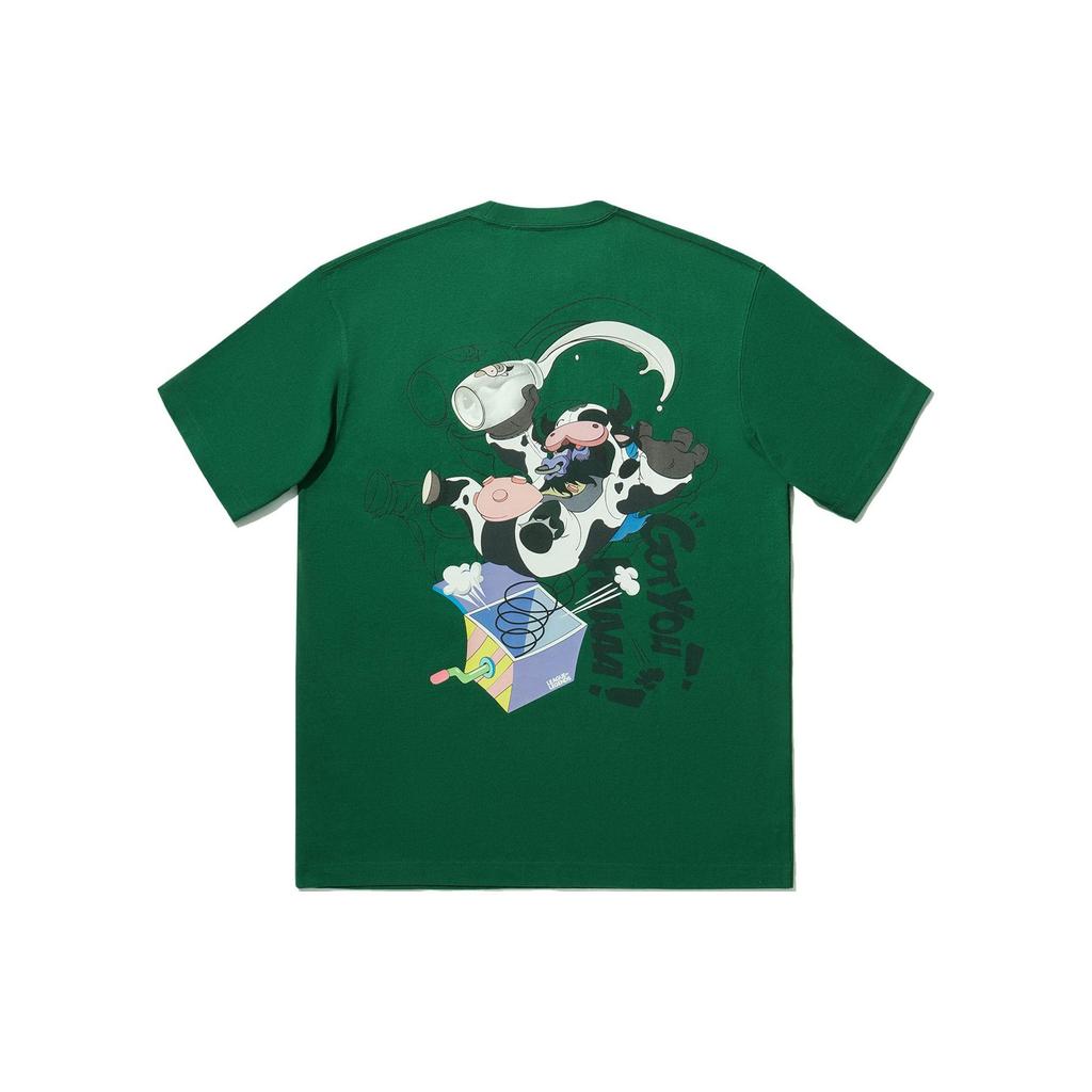 Li Ning X League Of Legends Collaboration April Fools Day Series Graphic Print Casual Loose Short Sleeve T-Shirt Unisex Tops Eden-Green AHSU811-2