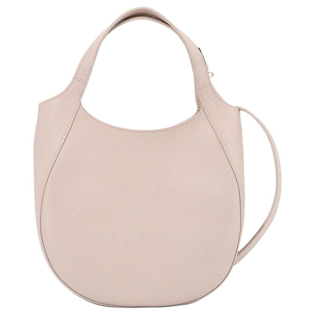 Longchamp Le Foulonné Logo Jacquard Metallbeschläge Leder Tragetasche Klein Damen Tragetaschen Creme 10328021407
