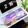 HYBXAXC Cute White Cat and Halloween Design Mouse Pad Gaming Mats Rubber Antislip Durable Desk Accessories Keypad Desktop Pads