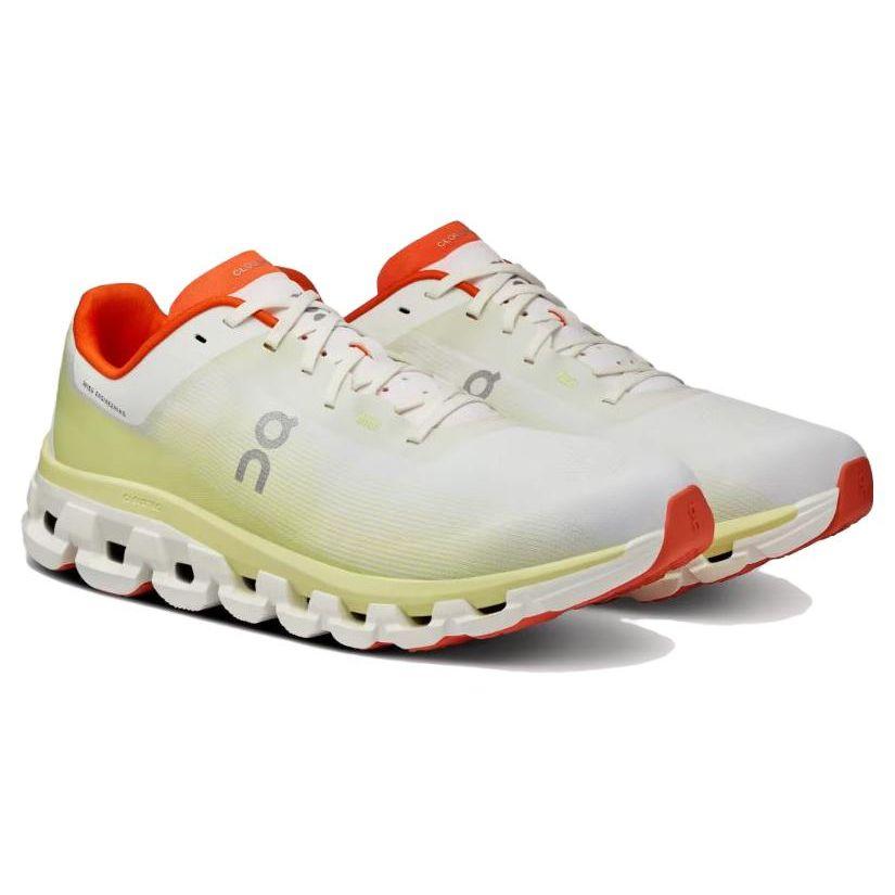 ON Cloudflow 4 White Hay Men Sneakers Yellow 3MD30101018