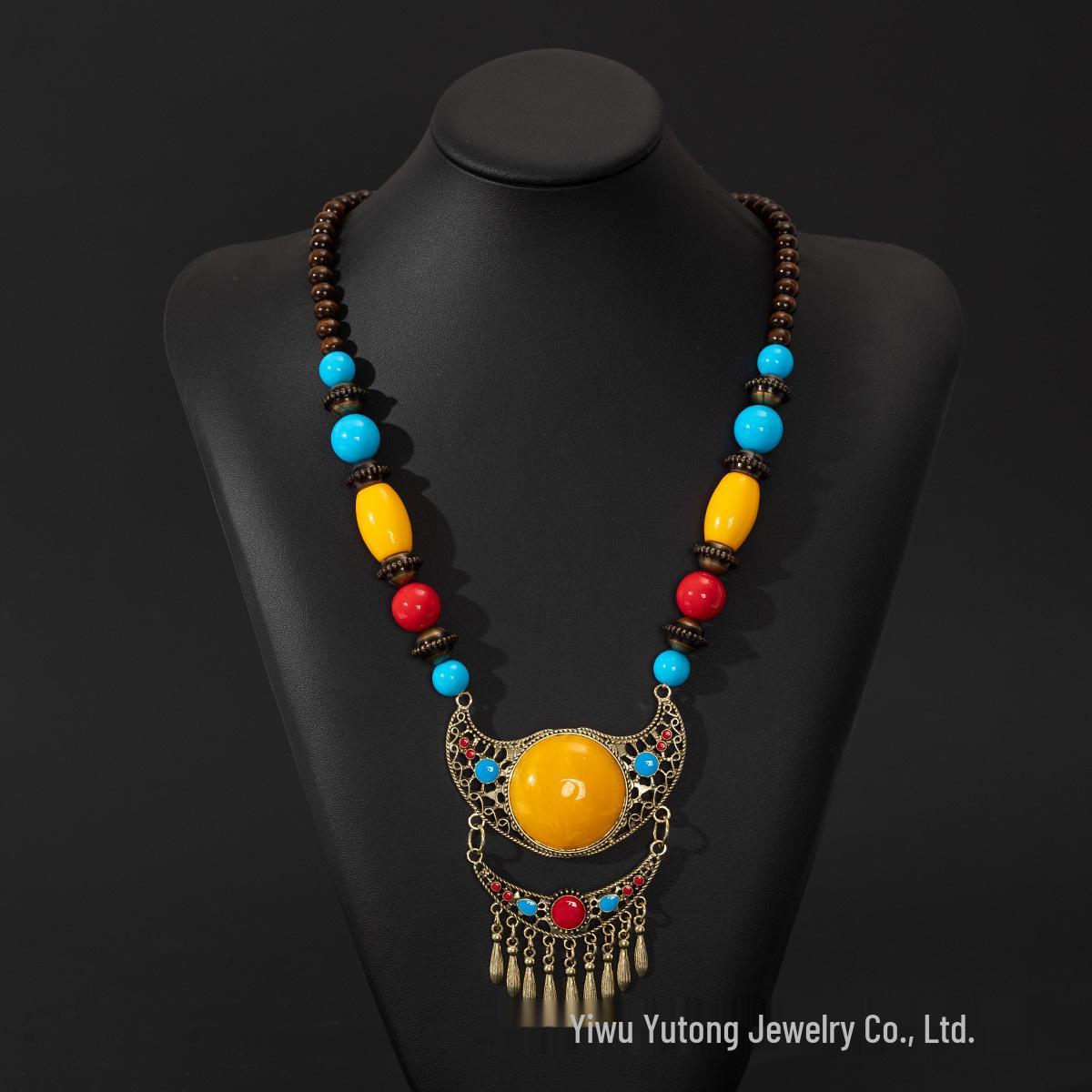 

Богемское этническое тибетское ожерелье и цепочка на лоб для женщин