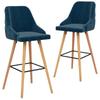 Tabourets de bar lot de 2  velours