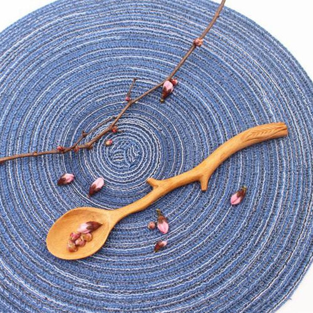 Japanese Style Tableware Mixing Flatware Soup Spoon Stirring Spoon Kitchen Utensil Wooden Spoon