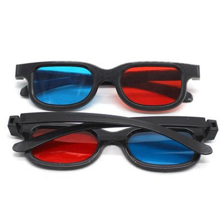 PC New Black Frame Universal 3D Glasses Plastic / Oculos / Red Blue Cyan 3D Glasses Anaglyph 3D Movie Game DVD Viewing / Cinema