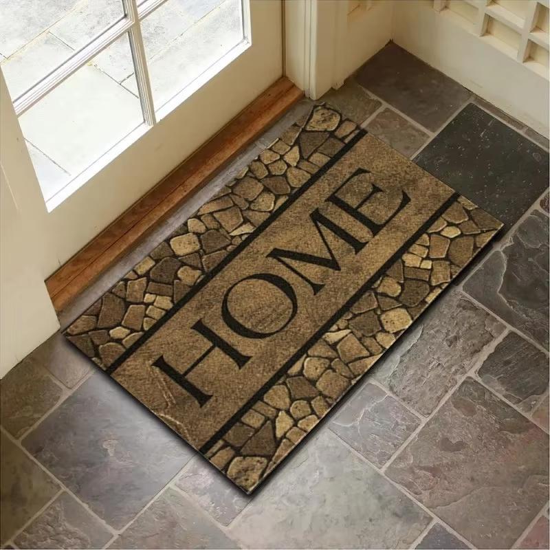 Entrance Floor Mat Bedroom Bathroom Non-Slip Balcony Door Rugs Wear-Resistant Bathroom Floor Mat Foot Mat Home Decoration