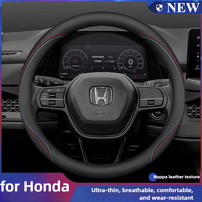 Leather Car Steering Wheel Cover for Honda Civic Accord HRV ZRV CRV City Pilot Prologue Passport 2024 2025 2026 Accessories