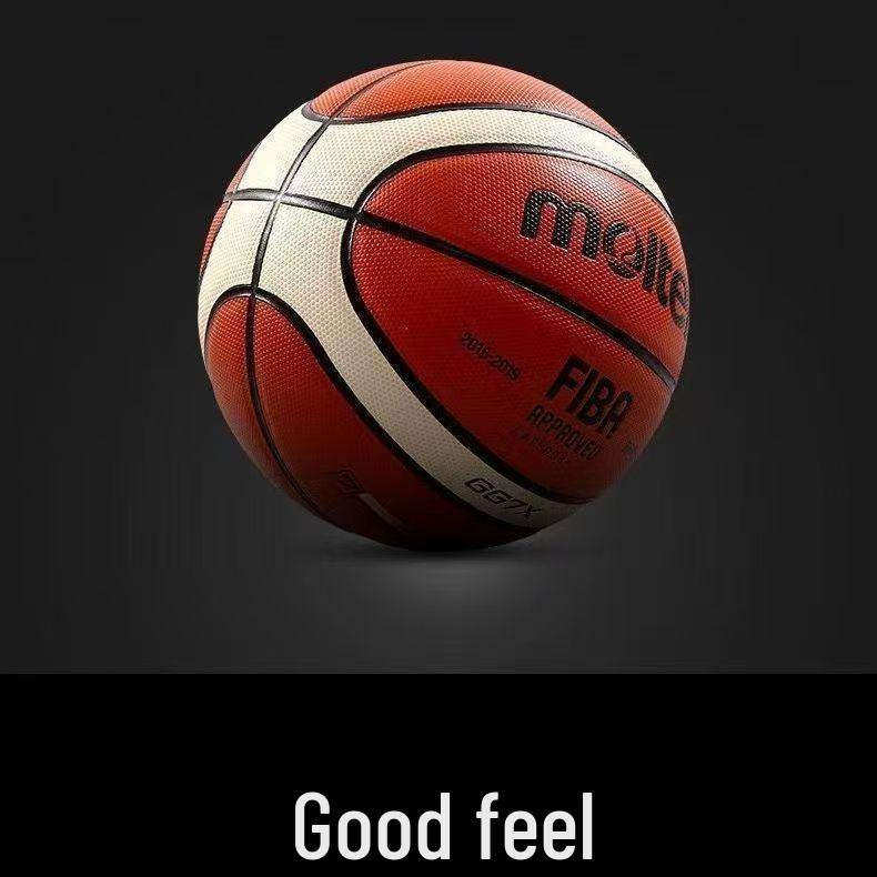 Pallone da Basket Mooten Antiscivolo Resistente all'Usura - Taglie 5, 6, 7 per Giovani e Adulti, Pallone da Allenamento Outdoor e da Competizione