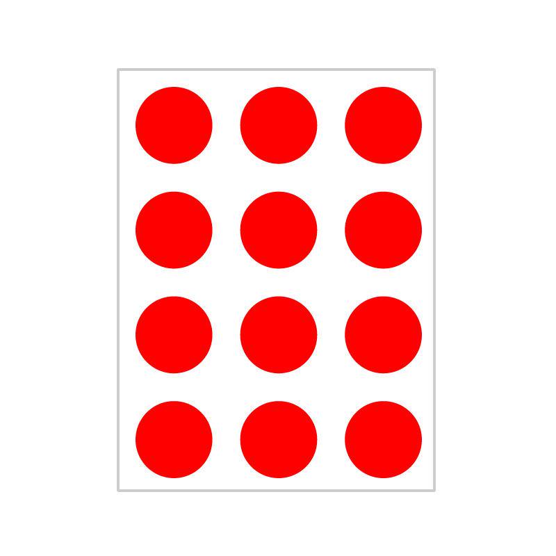 10 Colors Mixed Polka Dot Round Label Stickers: Small & Large, Red, Yellow, Blue, Green, Pink, White, Black, Orange