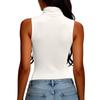 Fashionable Women's Sleeveless Decoy Collar Base Layer Top Vest