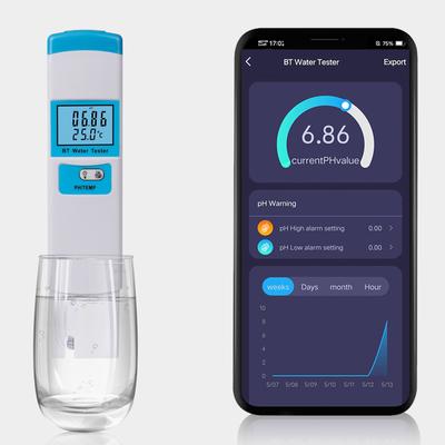 2 In 1 pH/TEMP Meter pH Tester High Accuracy Water Quality Tester with 0-14 pH Measurement Range for Household Drinking Pool