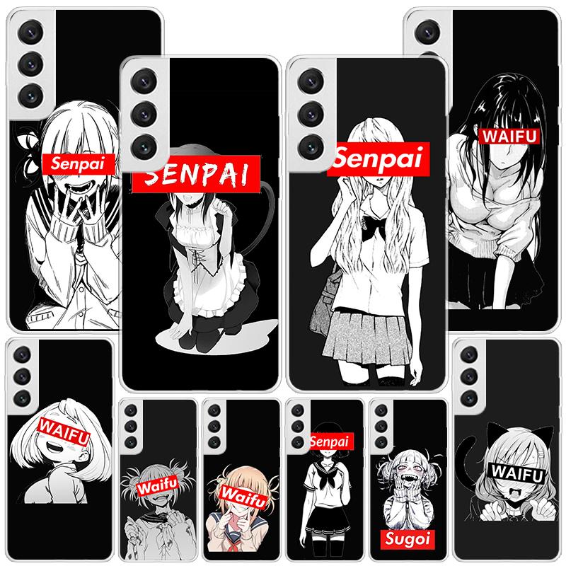 Sugoi Senpai Japanese Anime Waifu Phnoe Case for Samsung Galaxy S26 S25 Edge S23 S24 Ultra S22 Plus S21 S20 FE Unique Cover Soft