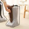 Transparent PEVA Mesh Zippered Boot Storage Bag for Moisture-Proof Seasonal Shoe Organization