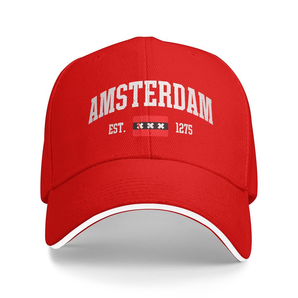 Cappellino da baseball unisex con bandiera di Amsterdam Est   Sole dei Paesi Bassi Estate Unisex Unisex Cappellino Trucker Personalizzato Vendita all'ingrosso Sportivo Snapback