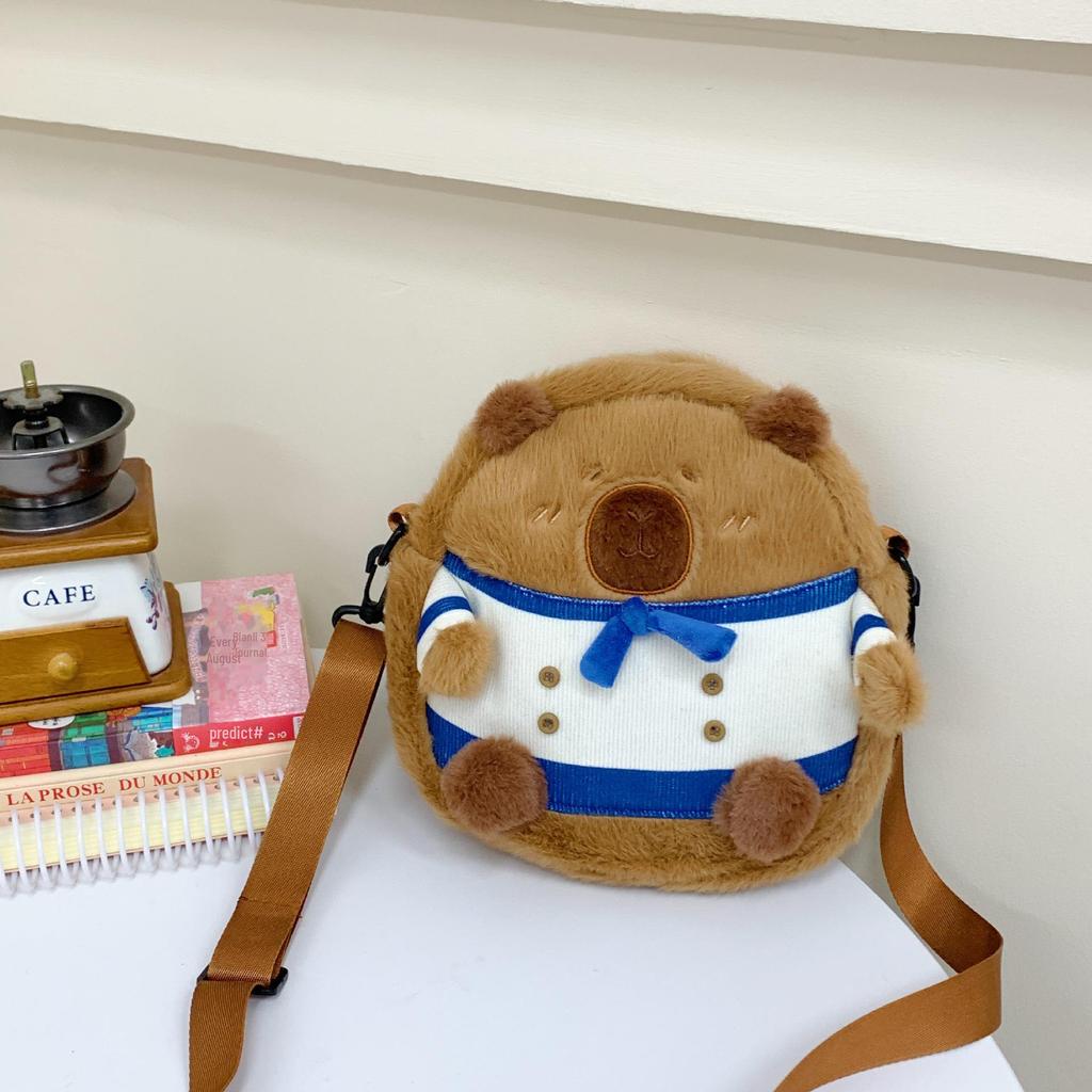 2024 Autumn/Winter Capybara Plush Women's Crossbody Bag