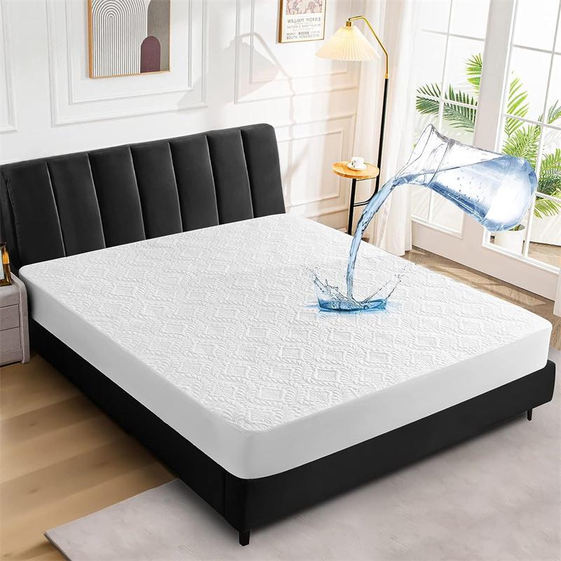 Waterproof Thicken Mattress Pad Protector Breathable Durable Fitted Sheet Bed Cover Quilted Embossed 150x200 180x200 160x200