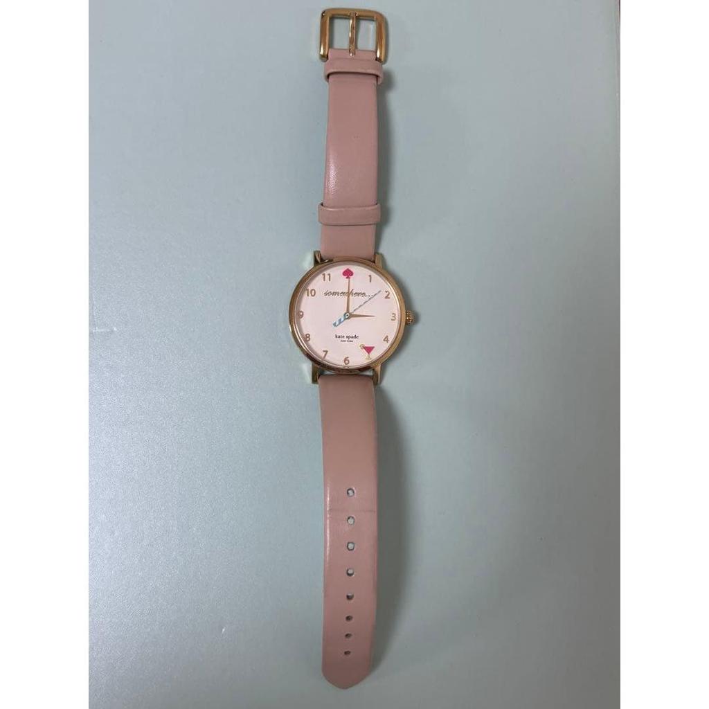 Used kate spade cocktail metro pink beige analog watch