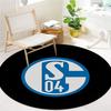 FC Schalke 04 Round Area Rug,Carpet Rug for Living Room Bedroom Sofa Playroom Decor,Non-slip Floor Mat