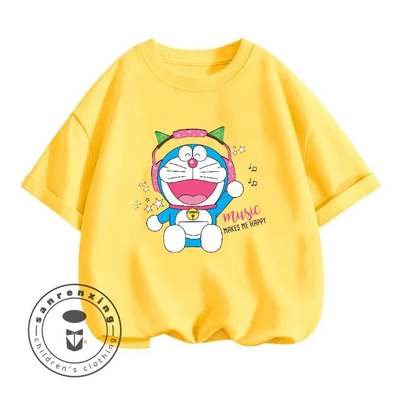 

Summer Comfortable Soft Top Children s Casual T-Shirt Street Fashion Doraemon Popular Cartoon Print 100