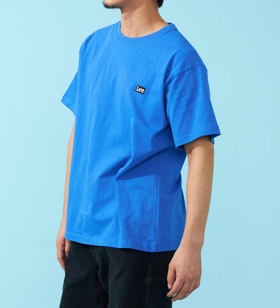 Lee Back Print Logo Short Size S Men's T-Shirt, Sleeve, Blue,