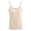 Women's Modal Spaghetti Strap Tank Top with Built-in Bra Pad and Wireless Cups