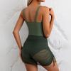 Tummy Control Cutout High Waisted Bathing Suit Women 1 Piece Swim Dress Waist Shaping Swimsuits Slimming BiquíNi Feminino 2025