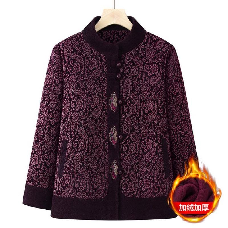 

Зимняя бархатная куртка топ со средним воротником-стойкой женственность зимняя одежда утепленная теплая 5XL [recommended 150-80kg] фиолетовый