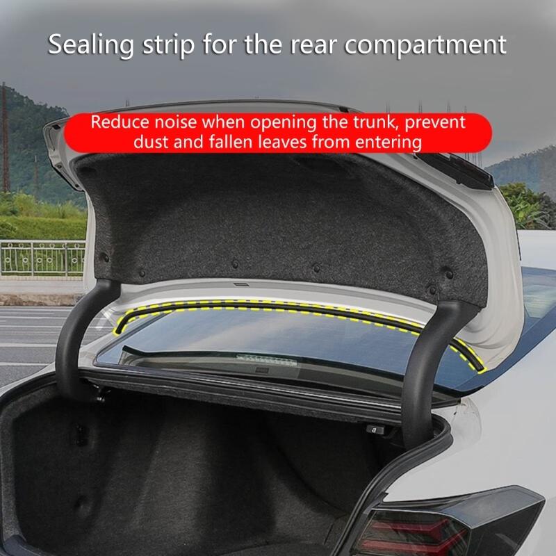 Rubber Auto Rear Trunk Seal 1.5 Meters Long For Vehicle Window Doors And Hatchback Dust Proof Noise Reduction Waterproof