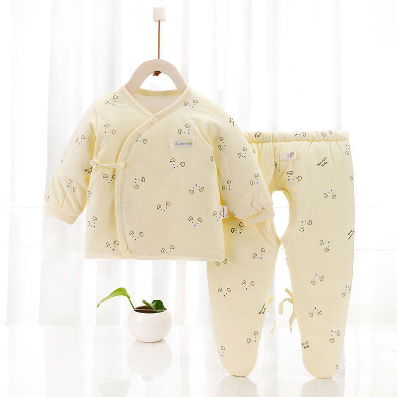 Herbst-/Winter-Outfit für Neugeborene: Gemütliches Baby-Hauskleidungs-Set