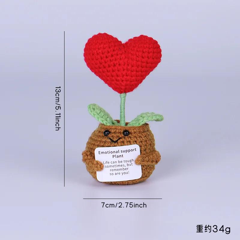 Emotionale Unterstützung Kreativer Kaktus Tanzender Kaktus Häkeln Handgefertigt Gestrickte Puppe Auto Bücherregal Tisch Heimdeko Geschenk