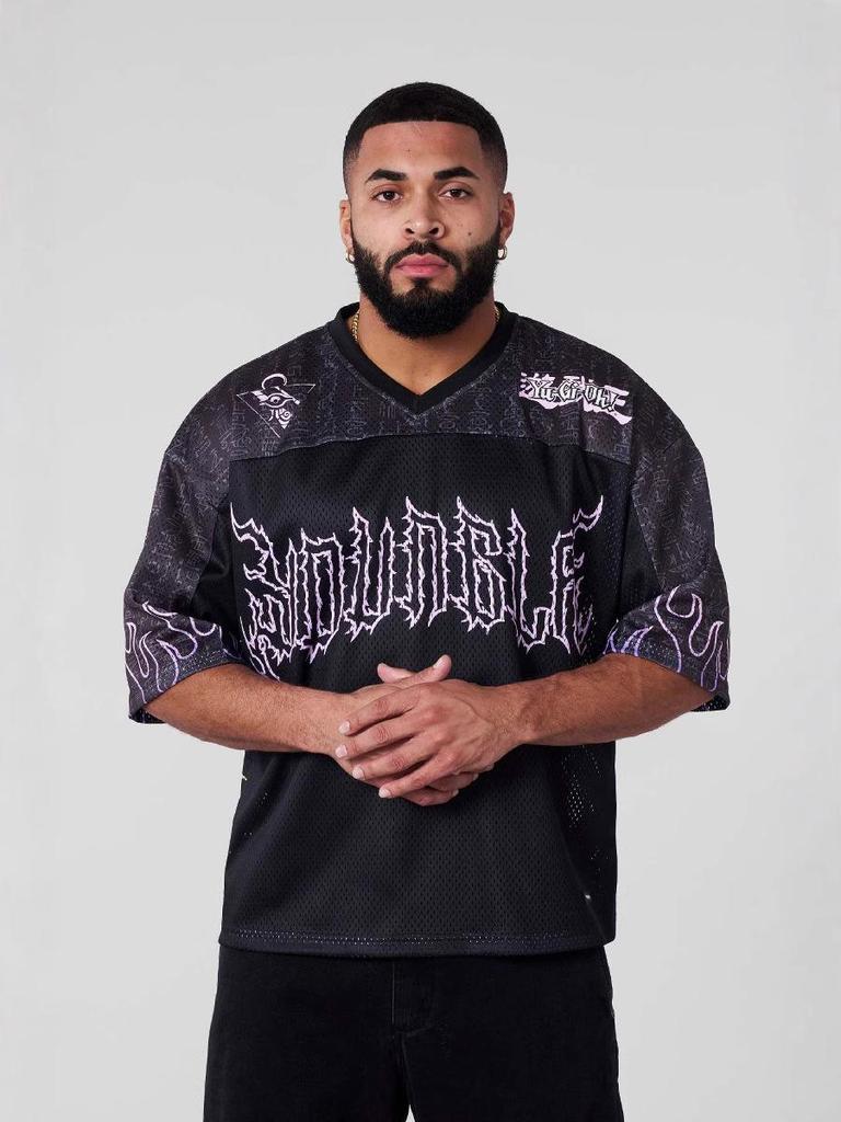 YOUNGLA Pánské nadměrné síťované rychleschnoucí letní sportovní tričko