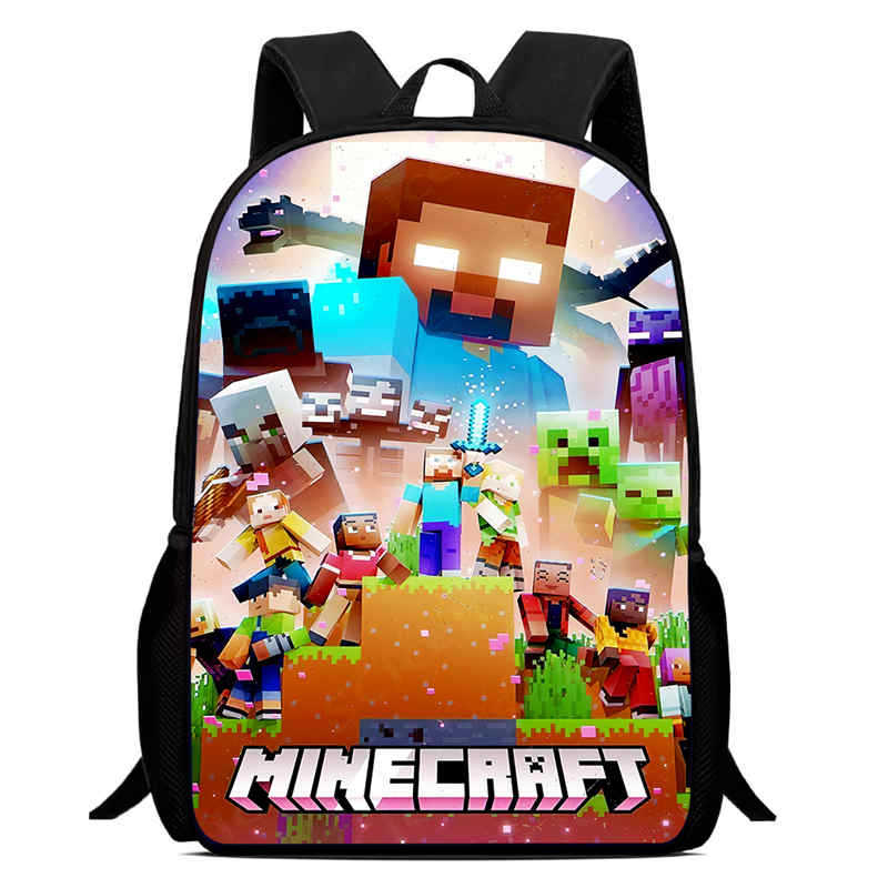 Minecraft Printed Backpack Children'S Elementary School Bag