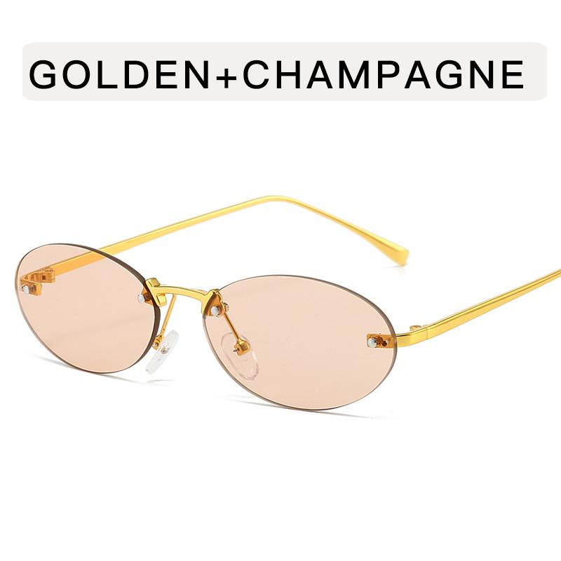 Oval Shape Women Sun Glasses European American Style Y2K Stylish Sunglasses for Women Vintage Retro Female Sunglass