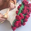 Creative 60cm Rose Bouquet Blankets Finished Product Crocheted Blanket Baby Blanket Gifts