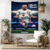 Mbappe Custom Your Name Wall Decor Tapestry Art For Pet Memorial Birthdaywedding Party Backdrop Family Gift