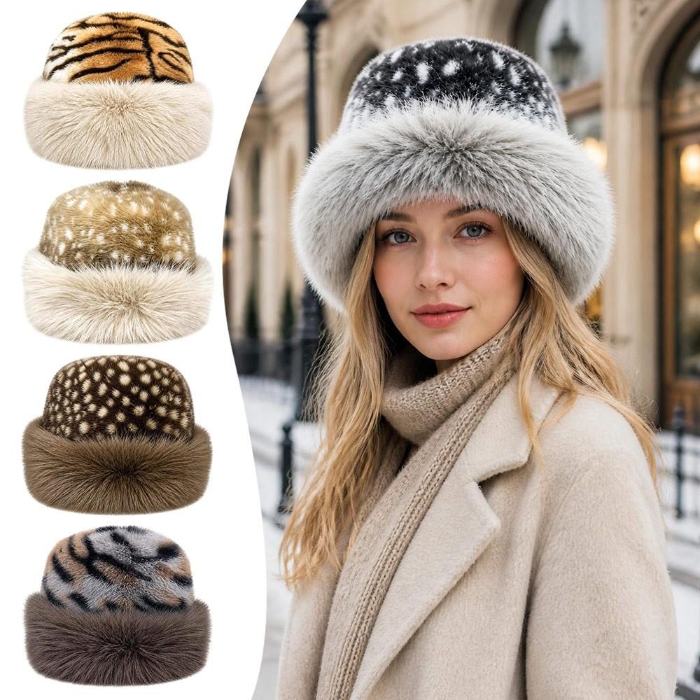 Plush Winter Hat Fluffy Fur Fisherman Hat New Bucket Hat  for Women Girls