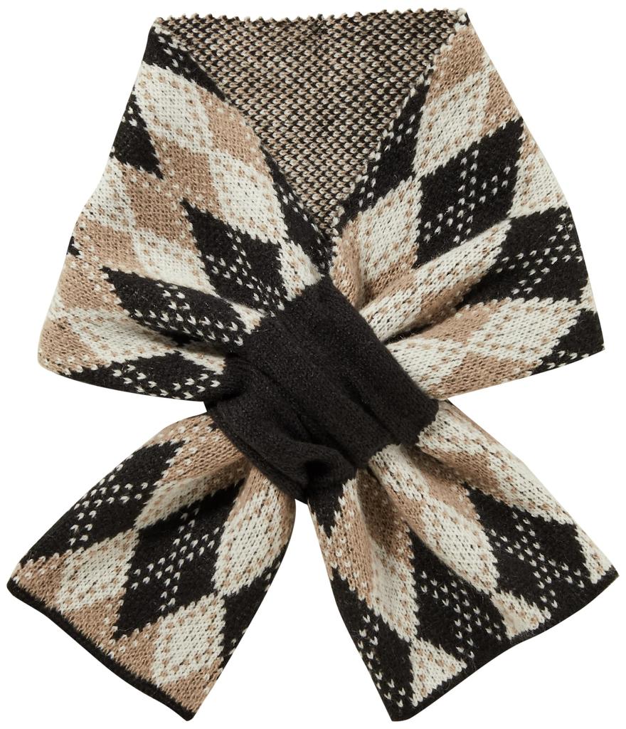 Mix Factory Moonbat Argyle Easy to Cold Women's Scarf, Soft, Compact, Knit, Wear, Protection, 24-302-76164 15-00