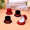 Hat Shaped Ring Box Red Christmas Jewelry Storage Case for Earrings Necklaces Bracelets Pendants Brooches Gift Decoration