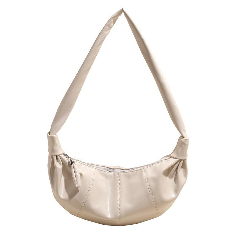 Soft Leather Shoulder Bag Crescent Armpit Bag New Horn Dumpling Bag Large Capacity Minimalist Lazy Wind Messenger Bag
