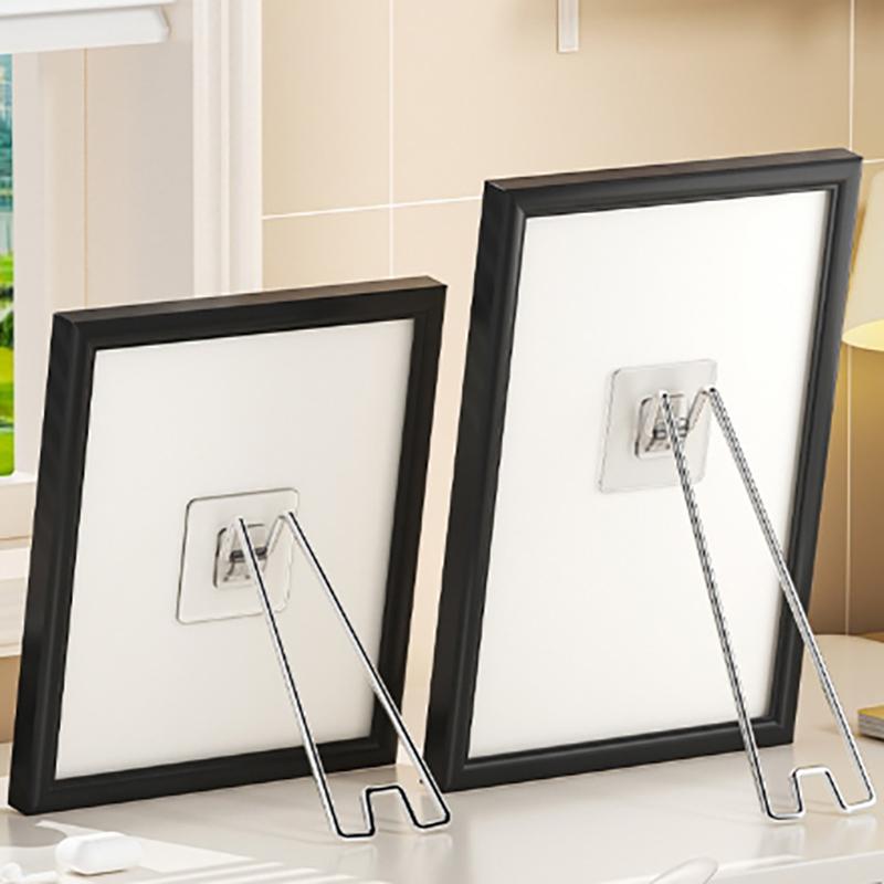 No Drill No Nail Photo Frame Stand Desktop Display Holder For Pictures Albums And Artwork Easy Setup Sturdy Support Only Bracket