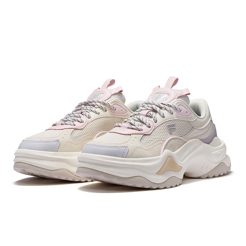 Fila Fusion Bianco II Fashion Versatile Low-Top Casual Shoes Women Sneaker Off-White Gray T12W521011FGN