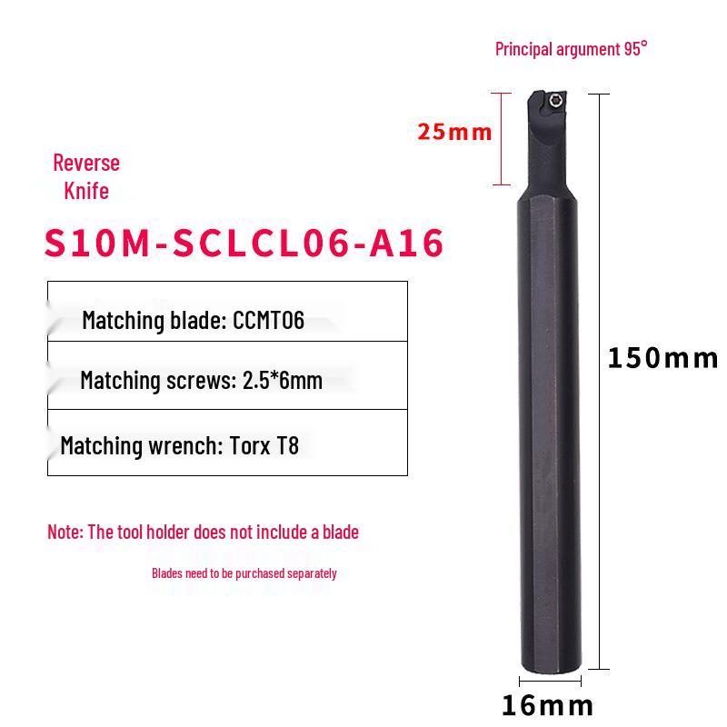 Boring Bar CNC Tool Holder with Large Handle and Small Head S07K/S08K/S10K/S12M-SCLCR/L06-A16