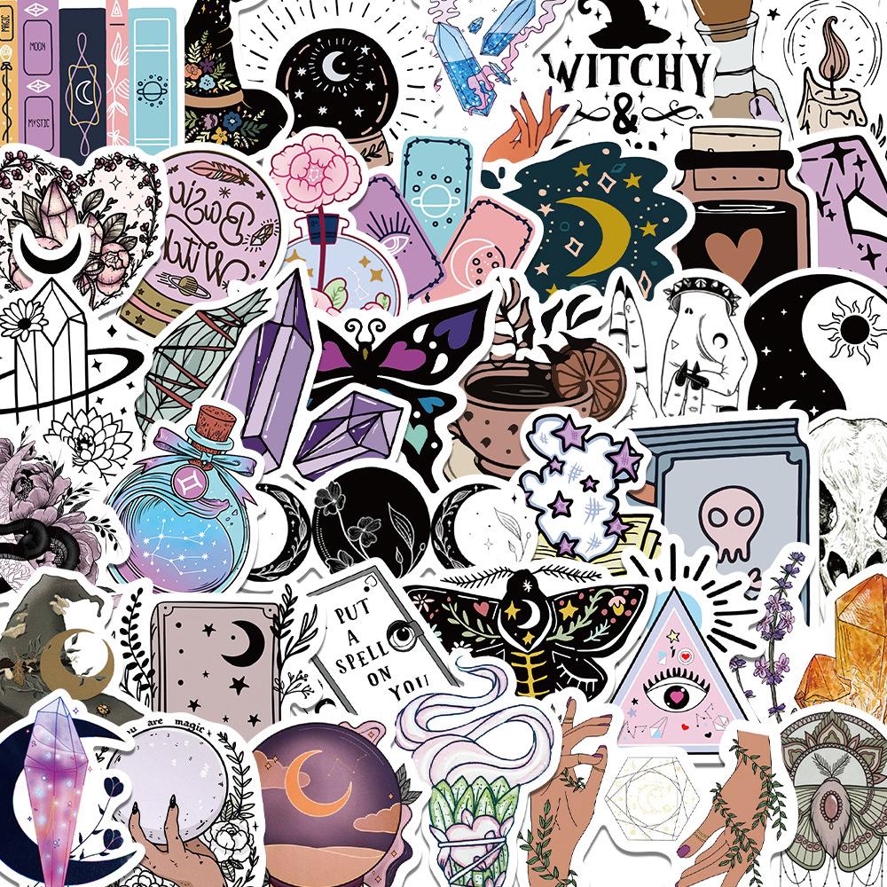 50pcs Magic Witch Beauty Art Cartoon Sticker DIY Phone Laptop Luggage Skateboard Graffiti Decals