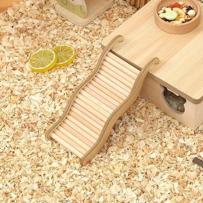 Holzwellentreppe Hamster Haustierleiter Spielzubehör Umweltfreundliches Lustiges Spielzeug Für Kleine Tiere
