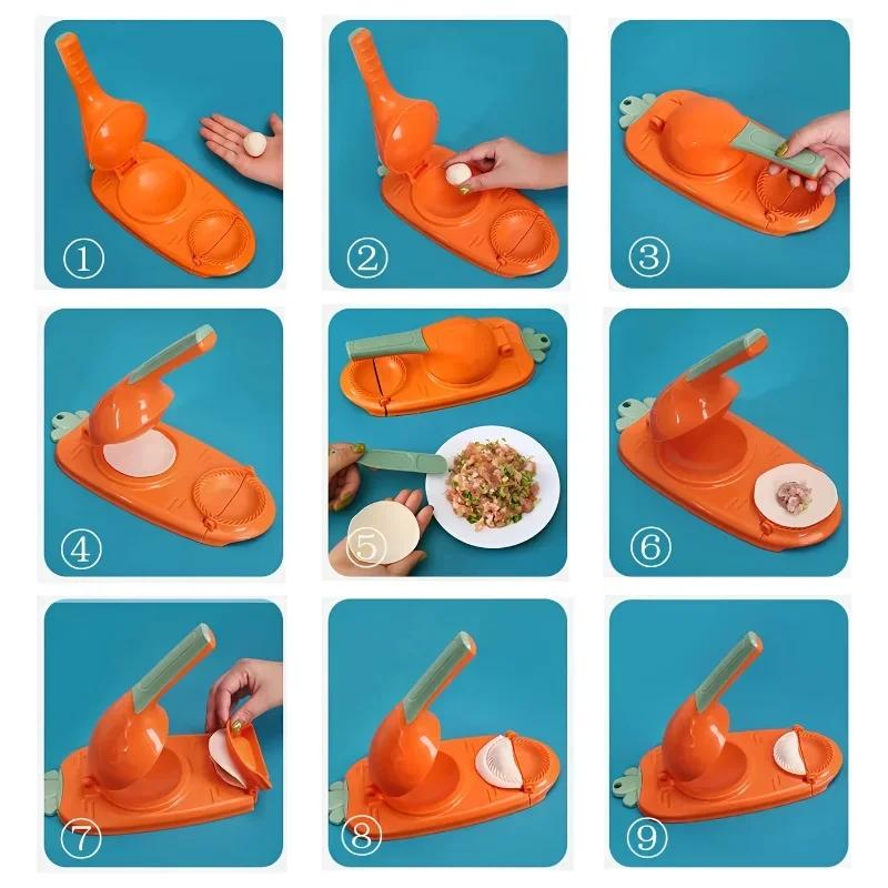Kitchen Tools Dumpling Maker DIY Dumpling Molds for You Dough Pressing Rhinestones Home Cooking Backpack Professional Use Wallet