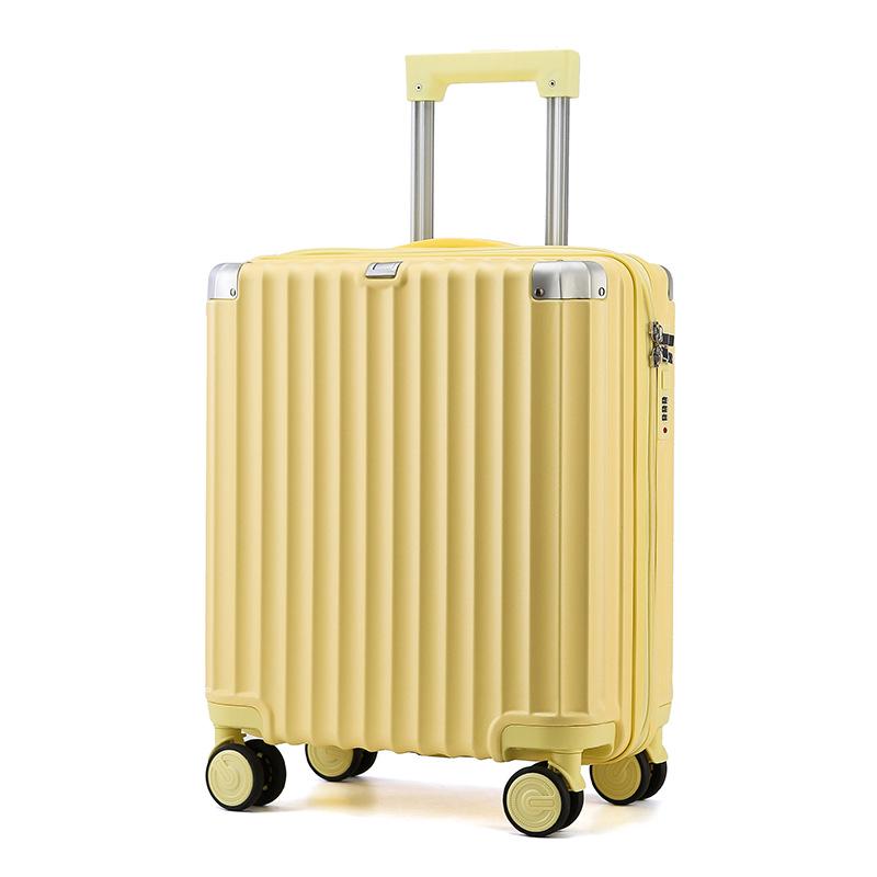 18-inch Lightweight Carry-On Suitcase for Men and Women - Airline Approved, Horizontal Design with Lockable Trolley.