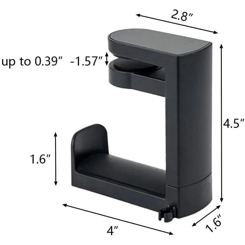 No Punch Table Clip Hook Earphones Holder 360 Degree Rotating Head-mounted Headphone Holder Storage Hanging For AirPods Max Sony