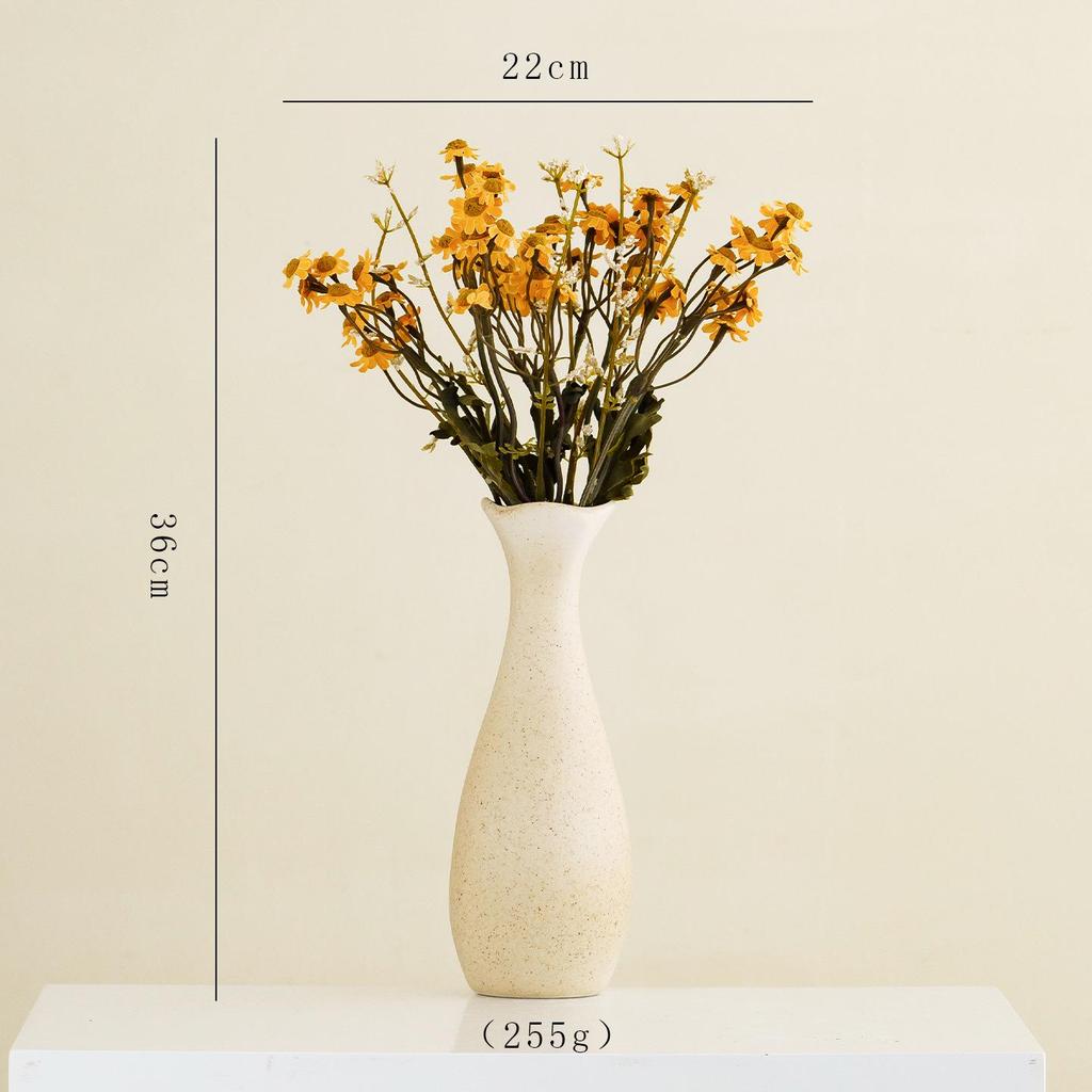 Shumen High-Class Small Mouth Ceramic Vase for Desktop Flower Arrangement