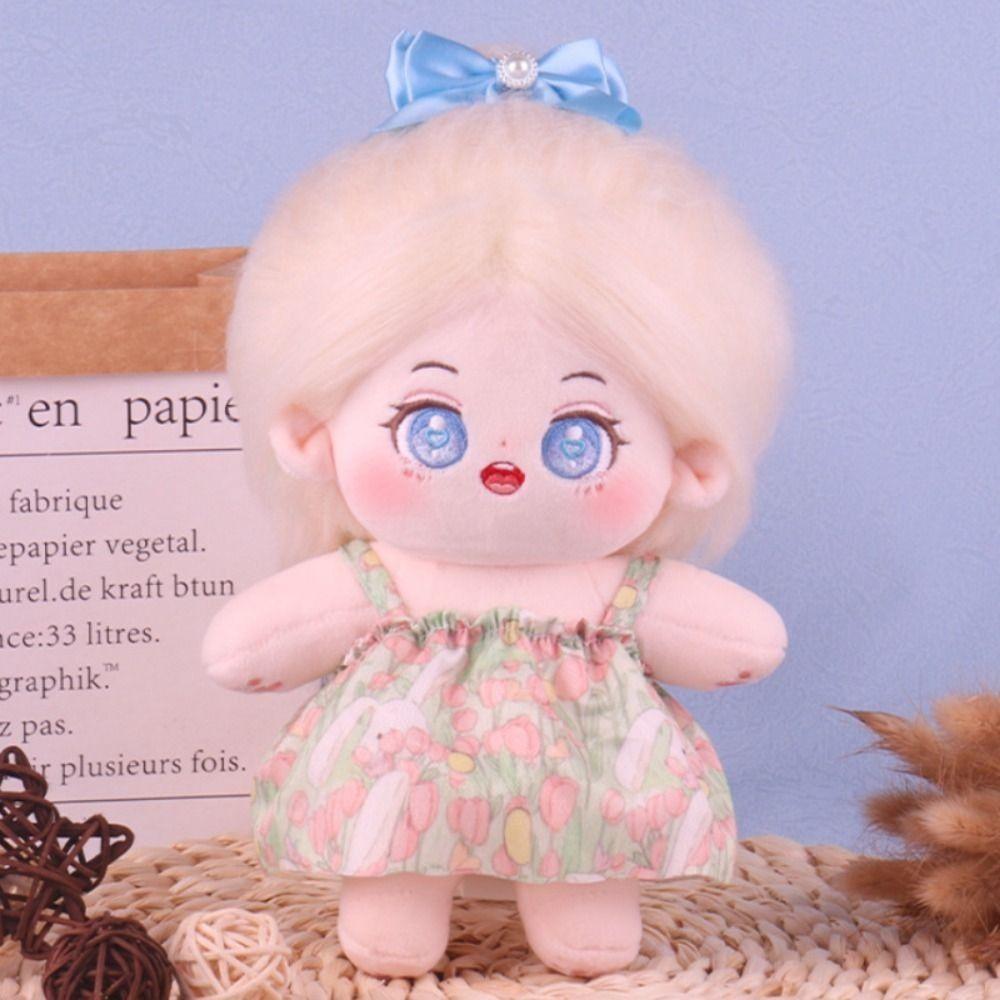 With Beret Headband Accessories Princess Dress Doll Skirt Jumpsuit  20cm Cotton Doll/EXO Idol Dolls